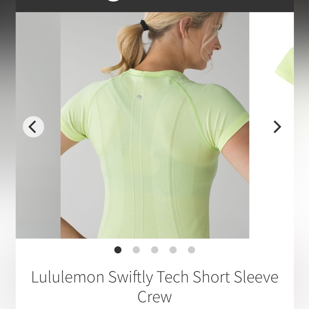 Lululemon sz 10 Heathered Ray Run Swiftly Tech Crew Neck short sleeve top tennis